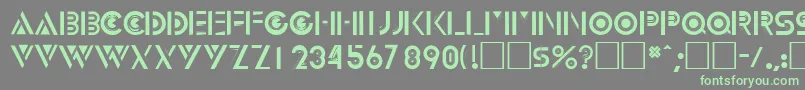 InnovadisplaycapssskRegular Font – Green Fonts on Gray Background