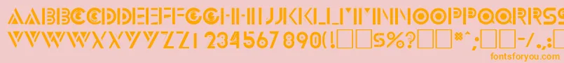 InnovadisplaycapssskRegular Font – Orange Fonts on Pink Background