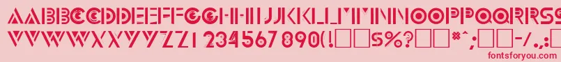 InnovadisplaycapssskRegular Font – Red Fonts on Pink Background