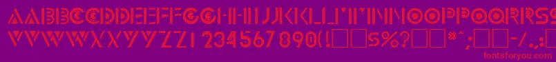 InnovadisplaycapssskRegular Font – Red Fonts on Purple Background