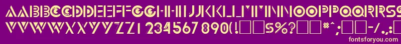 InnovadisplaycapssskRegular Font – Yellow Fonts on Purple Background