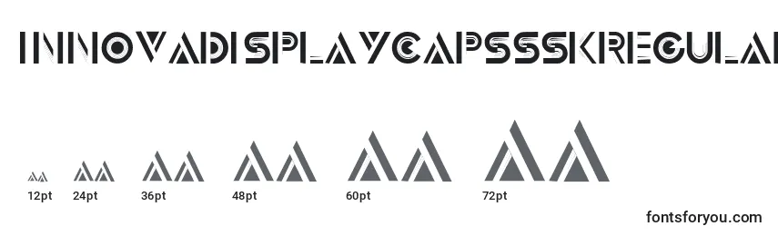 Размеры шрифта InnovadisplaycapssskRegular