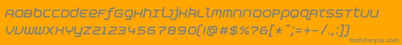 AspirinAdvanceboldItalic Font – Gray Fonts on Orange Background