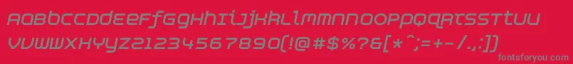AspirinAdvanceboldItalic Font – Gray Fonts on Red Background