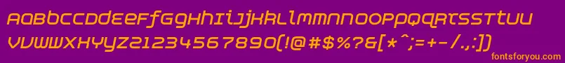 AspirinAdvanceboldItalic Font – Orange Fonts on Purple Background