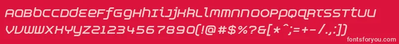 AspirinAdvanceboldItalic Font – Pink Fonts on Red Background