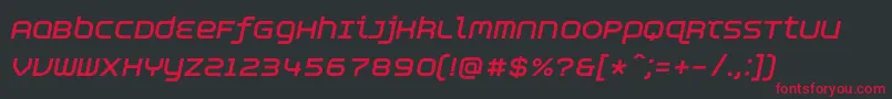 AspirinAdvanceboldItalic Font – Red Fonts on Black Background