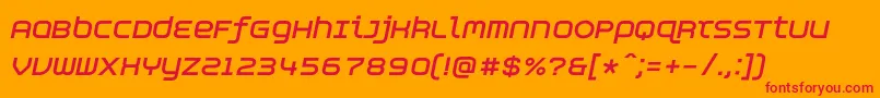 AspirinAdvanceboldItalic Font – Red Fonts on Orange Background