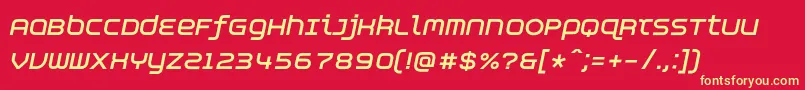 AspirinAdvanceboldItalic Font – Yellow Fonts on Red Background
