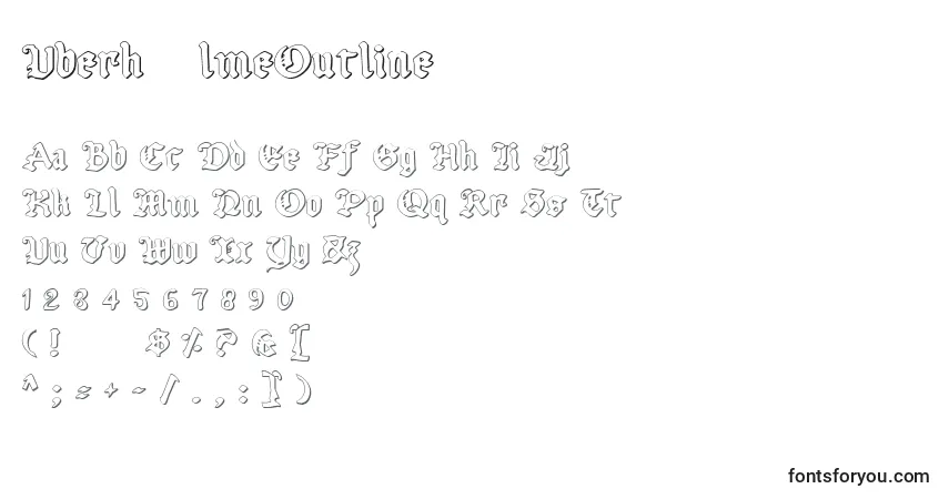Schriftart UberhГ¶lmeOutline – Alphabet, Zahlen, spezielle Symbole