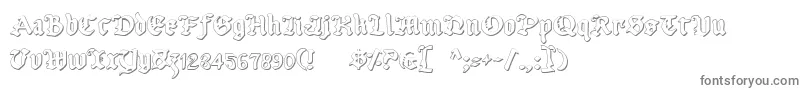 UberhГ¶lmeOutline-Schriftart – Graue Schriften auf weißem Hintergrund