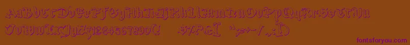 UberhГ¶lmeOutline Font – Purple Fonts on Brown Background