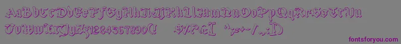 UberhГ¶lmeOutline Font – Purple Fonts on Gray Background