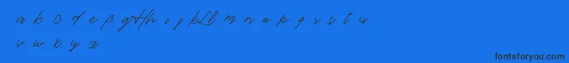 LoveHurtsDemo-Schriftart – Schwarze Schriften auf blauem Hintergrund