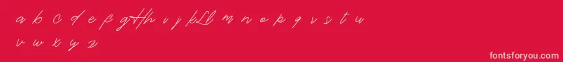 LoveHurtsDemo Font – Pink Fonts on Red Background