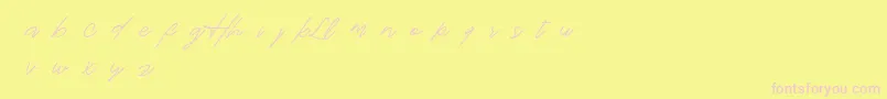 LoveHurtsDemo Font – Pink Fonts on Yellow Background