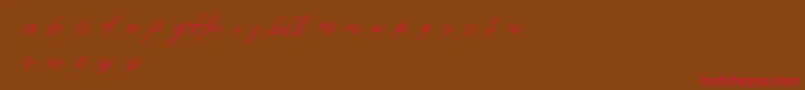 LoveHurtsDemo Font – Red Fonts on Brown Background
