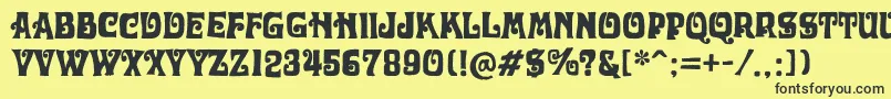 OtobokeRegular Font – Black Fonts on Yellow Background