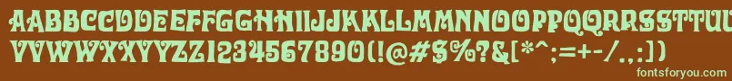 OtobokeRegular Font – Green Fonts on Brown Background