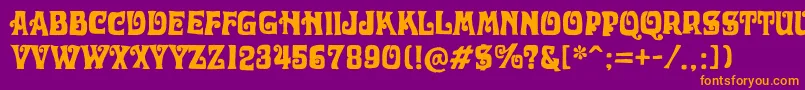 OtobokeRegular Font – Orange Fonts on Purple Background