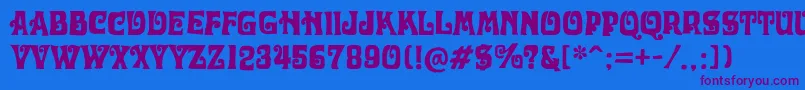 OtobokeRegular Font – Purple Fonts on Blue Background