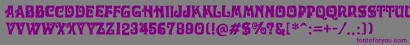 OtobokeRegular Font – Purple Fonts on Gray Background