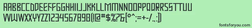 フォントMastod – 緑の背景に黒い文字