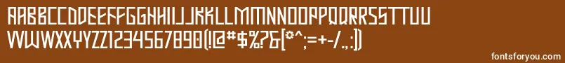 フォントMastod – 茶色の背景に白い文字