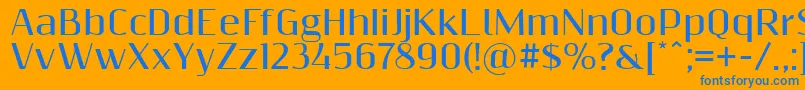 Resagnictobold Font – Blue Fonts on Orange Background
