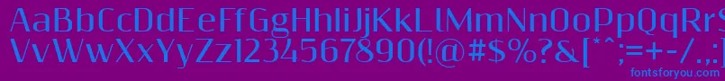 Resagnictobold Font – Blue Fonts on Purple Background