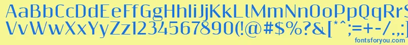 Resagnictobold Font – Blue Fonts on Yellow Background