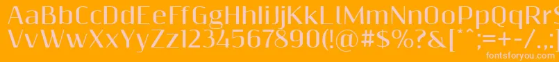 Resagnictobold Font – Pink Fonts on Orange Background