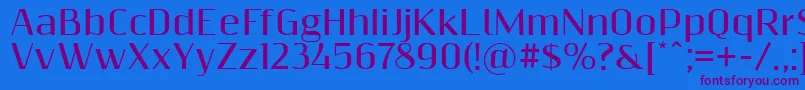 Resagnictobold Font – Purple Fonts on Blue Background