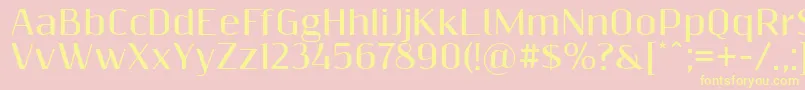 Resagnictobold Font – Yellow Fonts on Pink Background