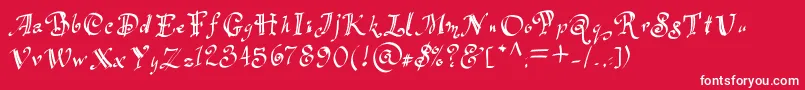 Flocked2 Font – White Fonts on Red Background