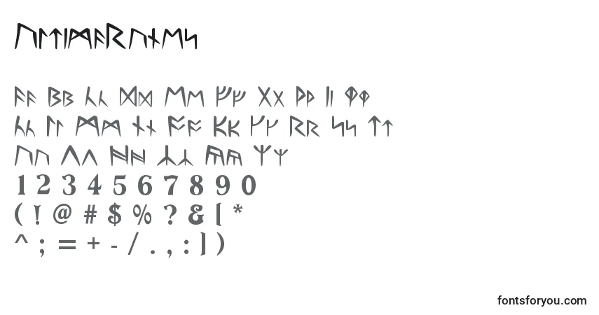 UltimaRunesフォント–アルファベット、数字、特殊文字
