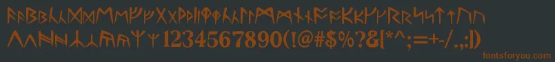 Шрифт UltimaRunes – коричневые шрифты на чёрном фоне
