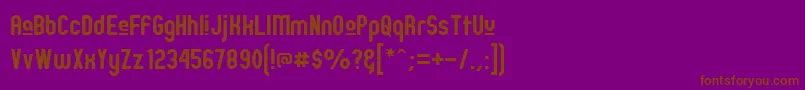 Weitere Informationen zur Zillmu-Schriftart Zillmu-Schriftart – Braune Schriften auf violettem Hintergrund