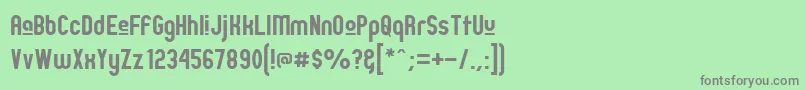 フォントZillmu – 緑の背景に灰色の文字