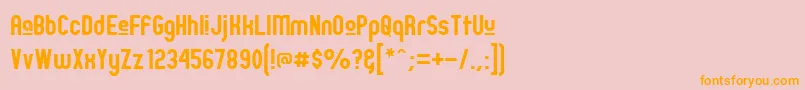 Zillmu Font – Orange Fonts on Pink Background