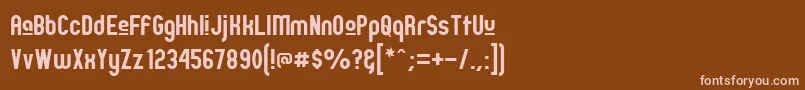 Zillmu Font – Pink Fonts on Brown Background