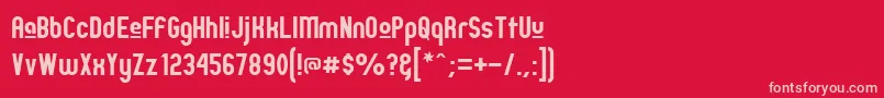 Weitere Informationen zur Zillmu-Schriftart Zillmu-Schriftart – Rosa Schriften auf rotem Hintergrund