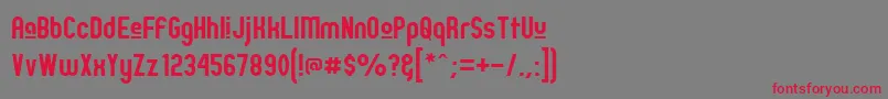 Zillmu Font – Red Fonts on Gray Background