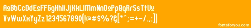 Weitere Informationen zur Zillmu-Schriftart Zillmu-Schriftart – Weiße Schriften auf orangefarbenem Hintergrund