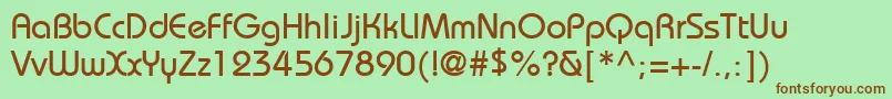 ItcBauhausLtMedium Font – Brown Fonts on Green Background