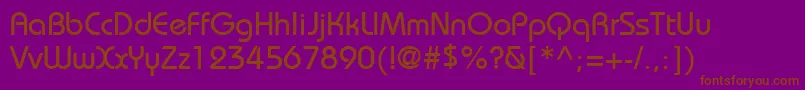 ItcBauhausLtMedium Font – Brown Fonts on Purple Background