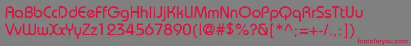 ItcBauhausLtMedium Font – Red Fonts on Gray Background