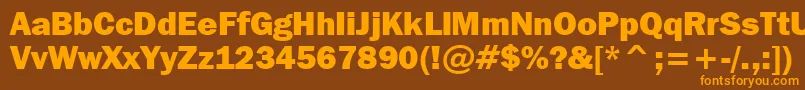 More about FranklinGothicItcHeavyBt Font FranklinGothicItcHeavyBt Font – Orange Fonts on Brown Background