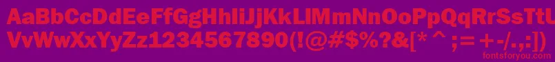 フォントFranklinGothicItcHeavyBt – 紫の背景に赤い文字