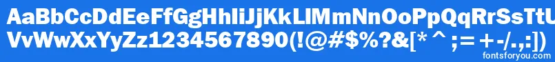 FranklinGothicItcHeavyBt Font – White Fonts on Blue Background